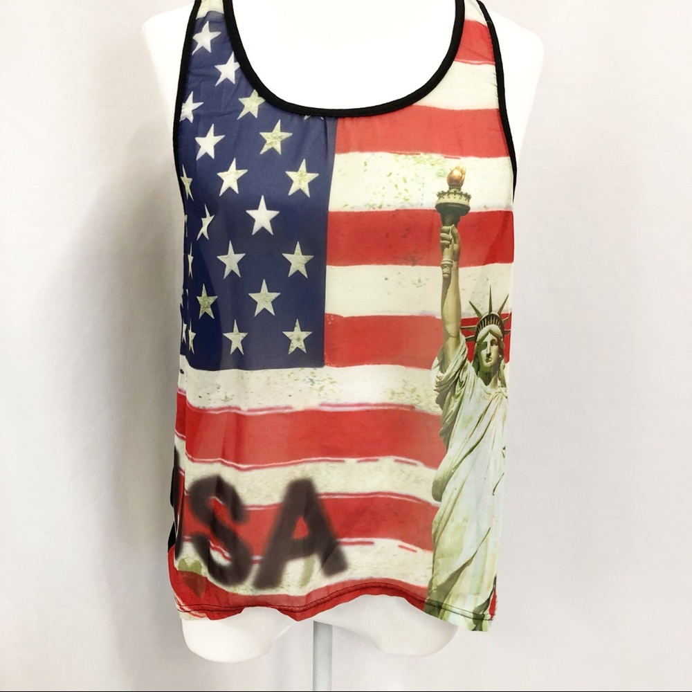 5th & Love American Flag and Liberty Tank Top